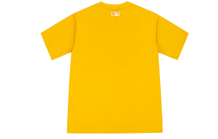 MLB Boston Red Sox Basic Small Label Short Sleeve Unisex Mustard Yellow 31TS10031-43D