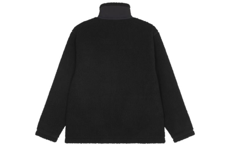 New Balance Logo Velvet Jacket Asia Sizing 'Black' AMJ23358-BK