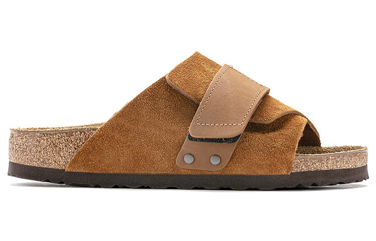 Birkenstock Kyoto Nubuck-Suede Leather Sandals 'Mink' 1022355