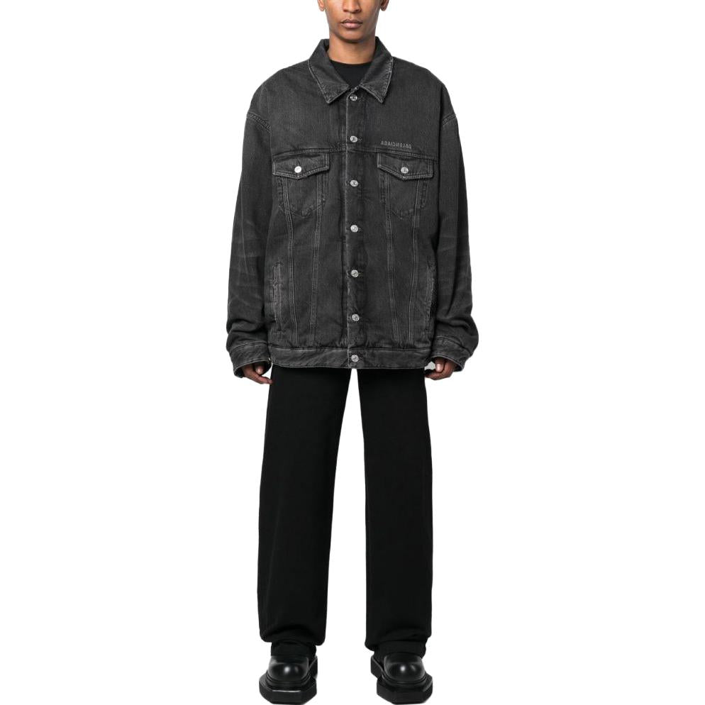 Balenciaga Mirror Padded Denim Jacket 'Dark Grey' 735744TBP471270