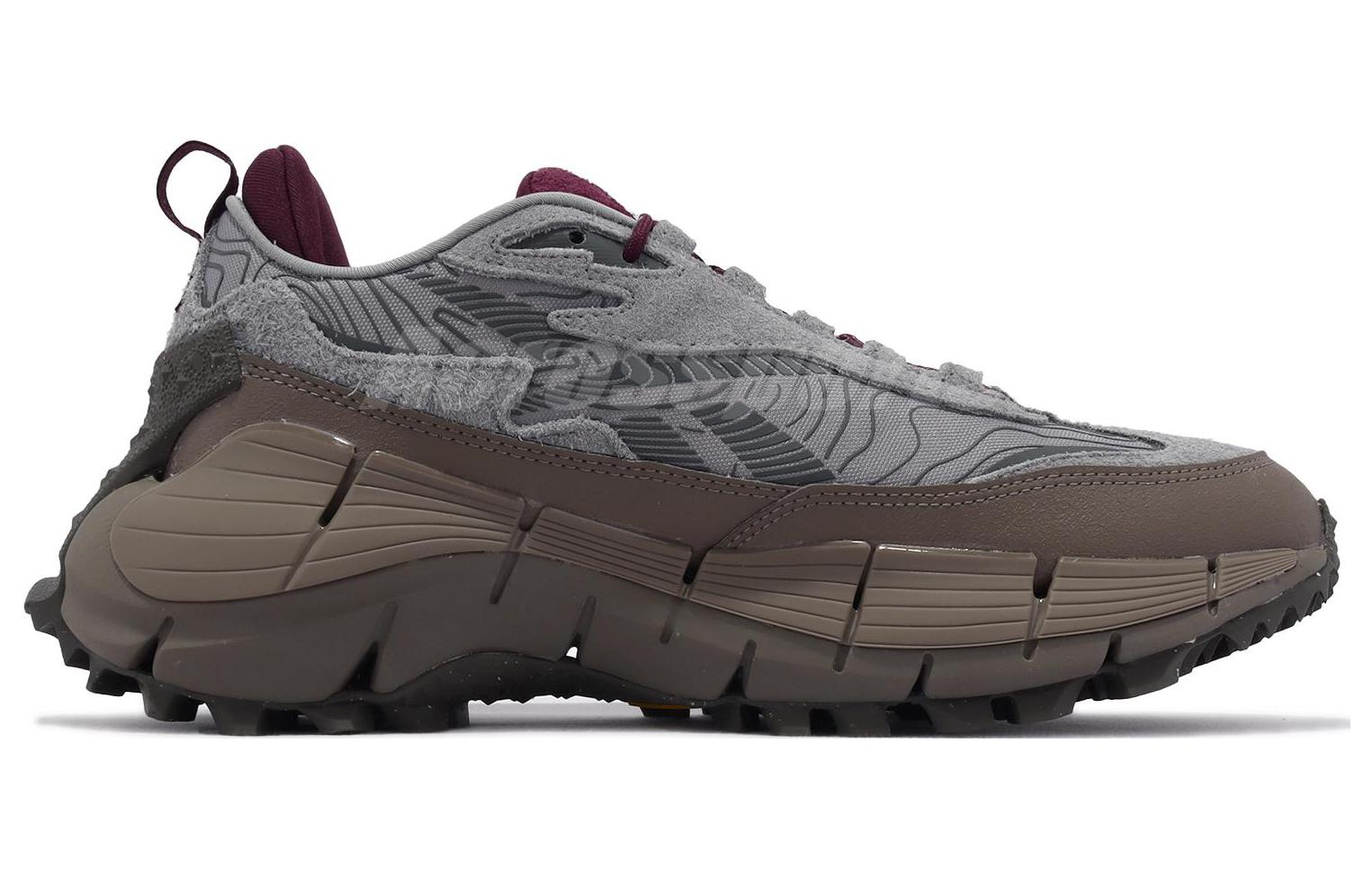 Reebok Zig Kinetica 2.5 Edge 'Grey Burgundy' 100034215