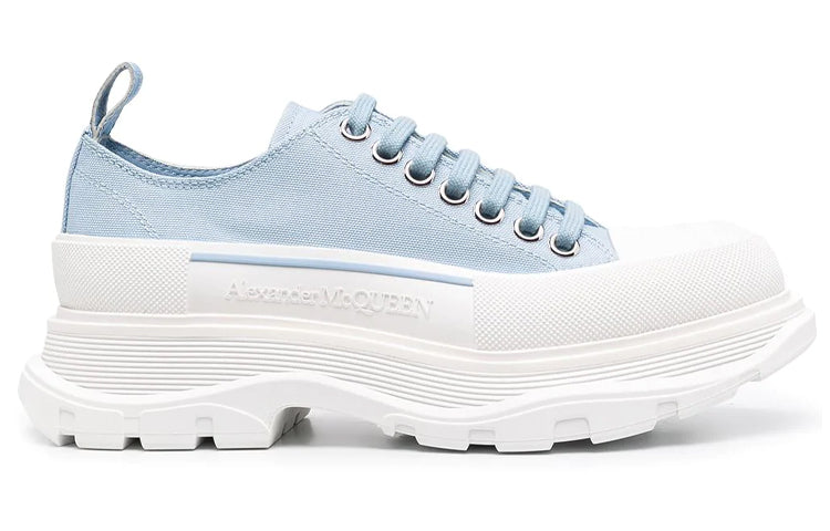 (WMNS) Alexander McQueen Tread Slick Low Lace Up 'Blue White' 611705W4LR14802