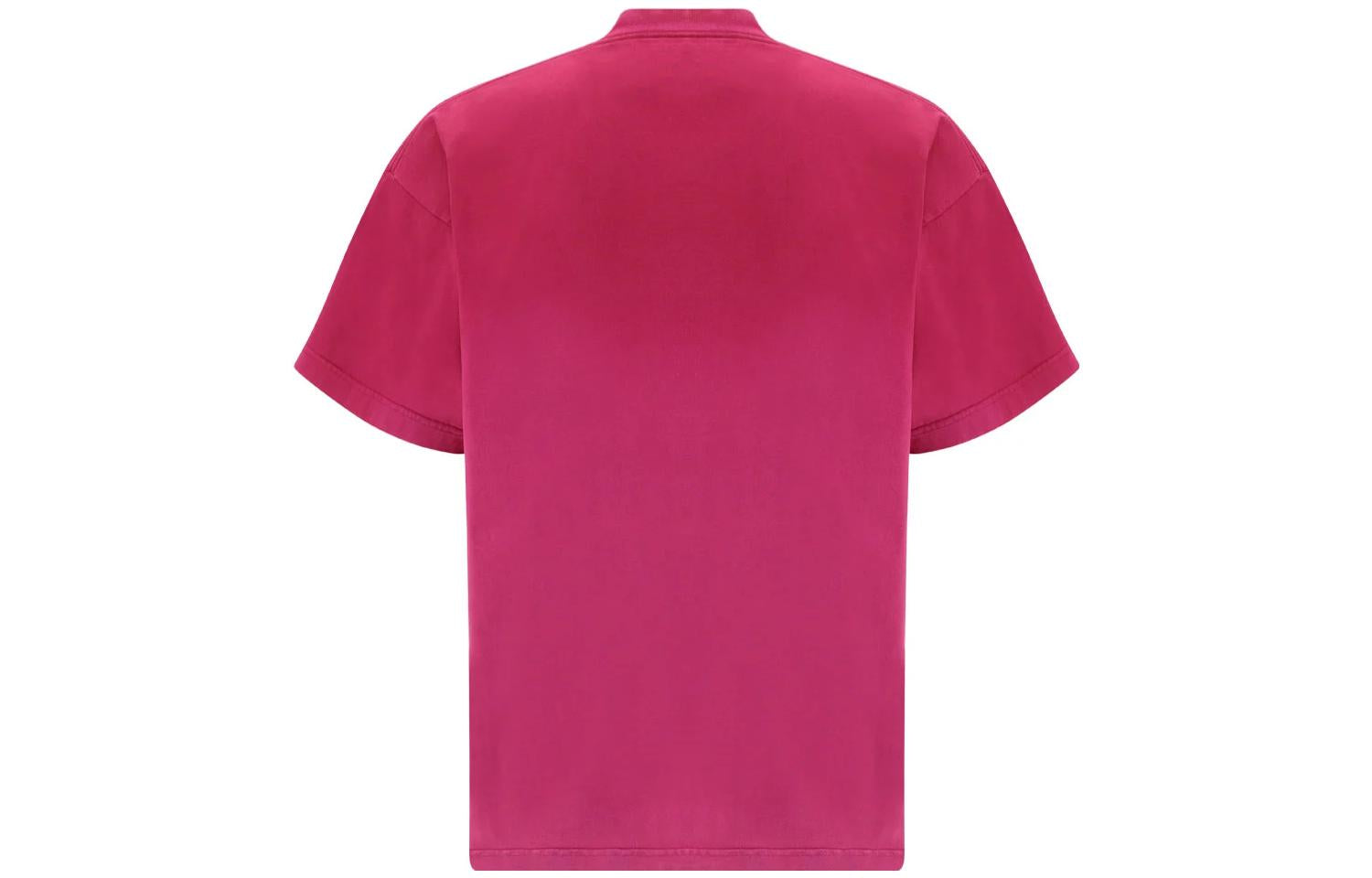 Balenciaga B Authentic Vintage Jersey Oversized T-Shirt 'Pink' 694576TMVA95566