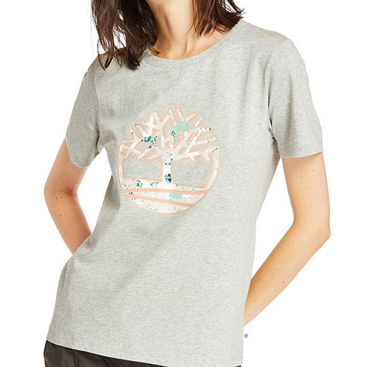 Timberland Casual Round Neck Short Sleeve Printing Gray B5515C81