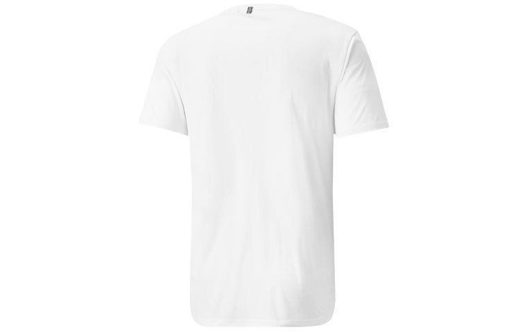 PUMA Run Logo Printing Reflective Running Short Sleeve White 520855-52