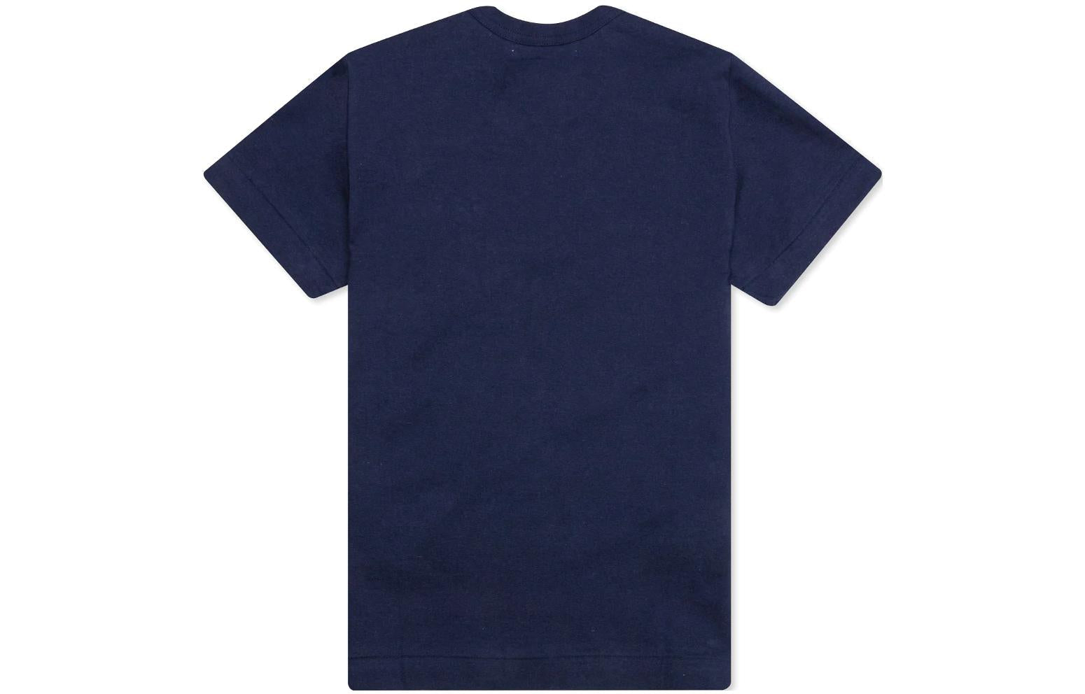 (WMNS) COMME des GARCONS PLAY Double Hearts Logo Tee 'Navy' AZ-T225-051-2
