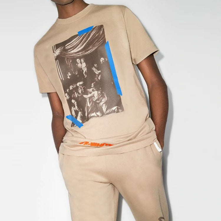 Off-White Browns 50 Co-branded Caravaggio Men Cream Color OMAA027G20JER021