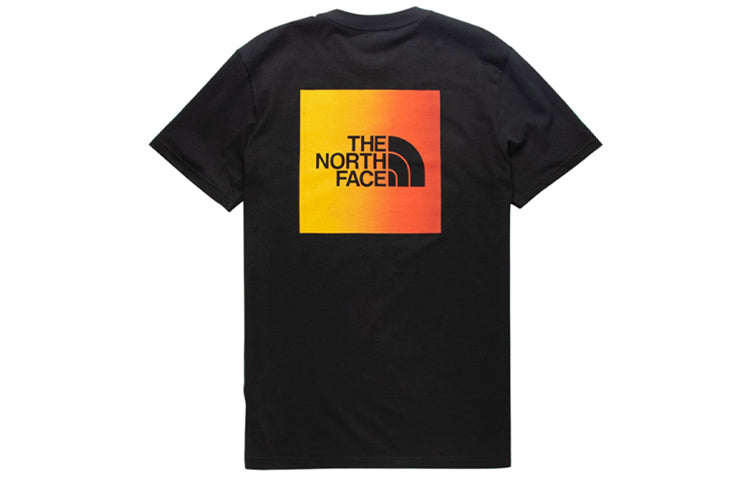 THE NORTH FACE Box T-Shirt Gradient Back Large Logo Short Sleeve Unisex Black NF0A475KJK3