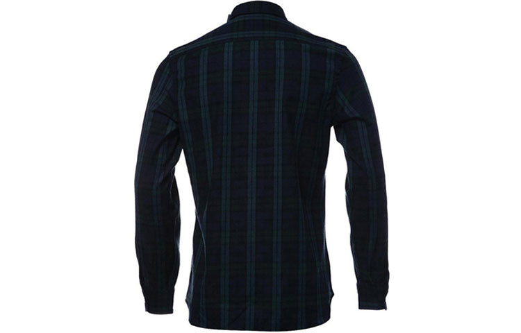 Men's Burberry Plaid Long Sleeves Shirt Blue Green Plaid 39475081