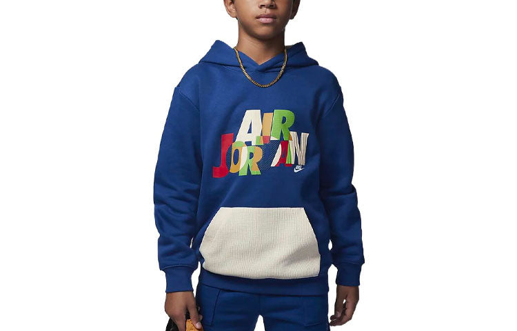 (GS) Air Jordan Messy Room Pullover Hoodie 'Blue' FB9279-486