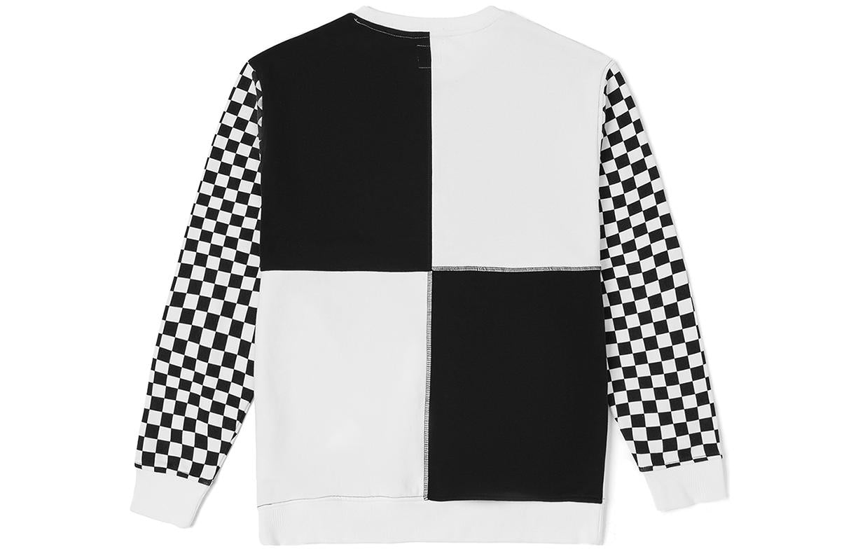 (WMNS) Vans checkerboard Sweatshirt 'White Black' VN0A7YJ3Y28