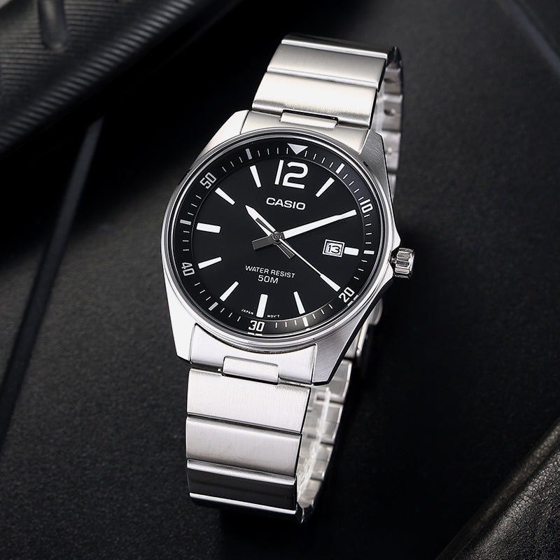 CASIO Male DRESS Japan / South Korea Fashion Quartz Silver Analog MTP-E170D-1BVDF
