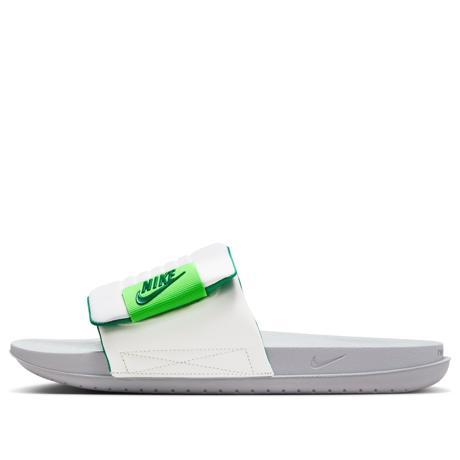 Nike Offcourt Slides 'Wolf Grey White Green Strike' DQ9624-007