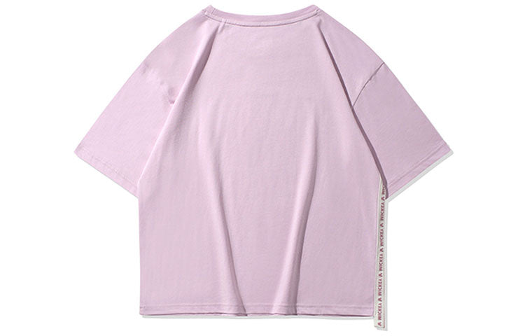 (WMNS) Li-Ning x Disney Crossover Loose Casual Sports Tee 'Purple' ATSQ114-2