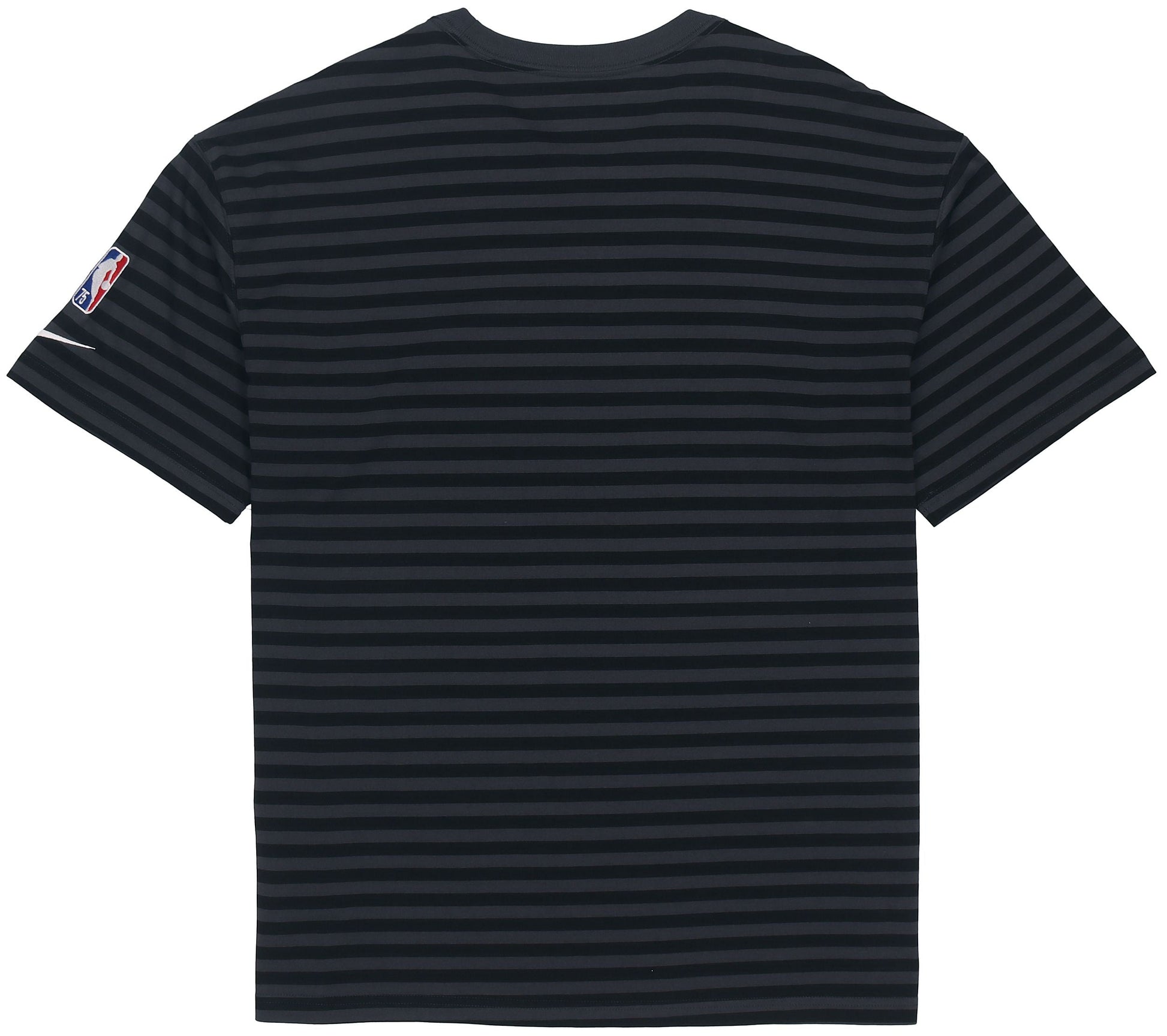 Men's Nike NBA Brooklyn Nets Casual Sports Loose Alphabet Stripe Short Sleeve Black T-Shirt DA5862-060