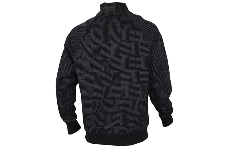 adidas Casual Running Sports Stand Collar Pullover Black FJ0190
