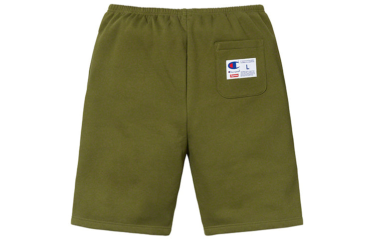 Supreme x Champion SS19 Outline Sweatshort Dark Olive SUP-SS19-10078