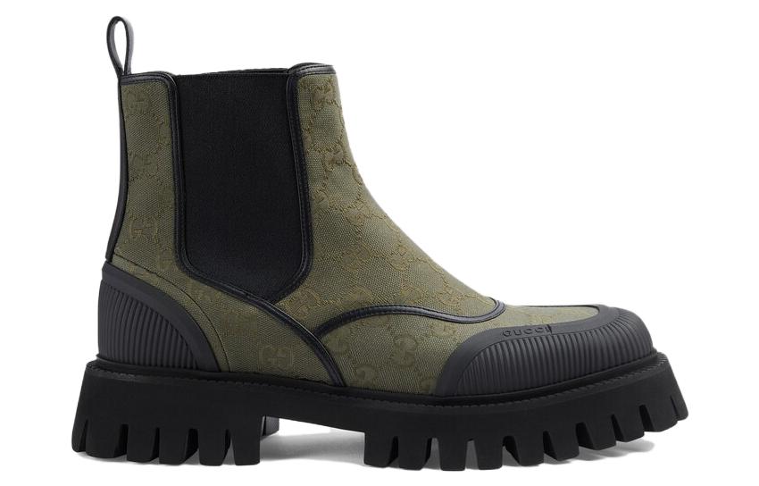 Gucci GG Ankle Boots 'Black Olive' 739777-FAB5I-8748