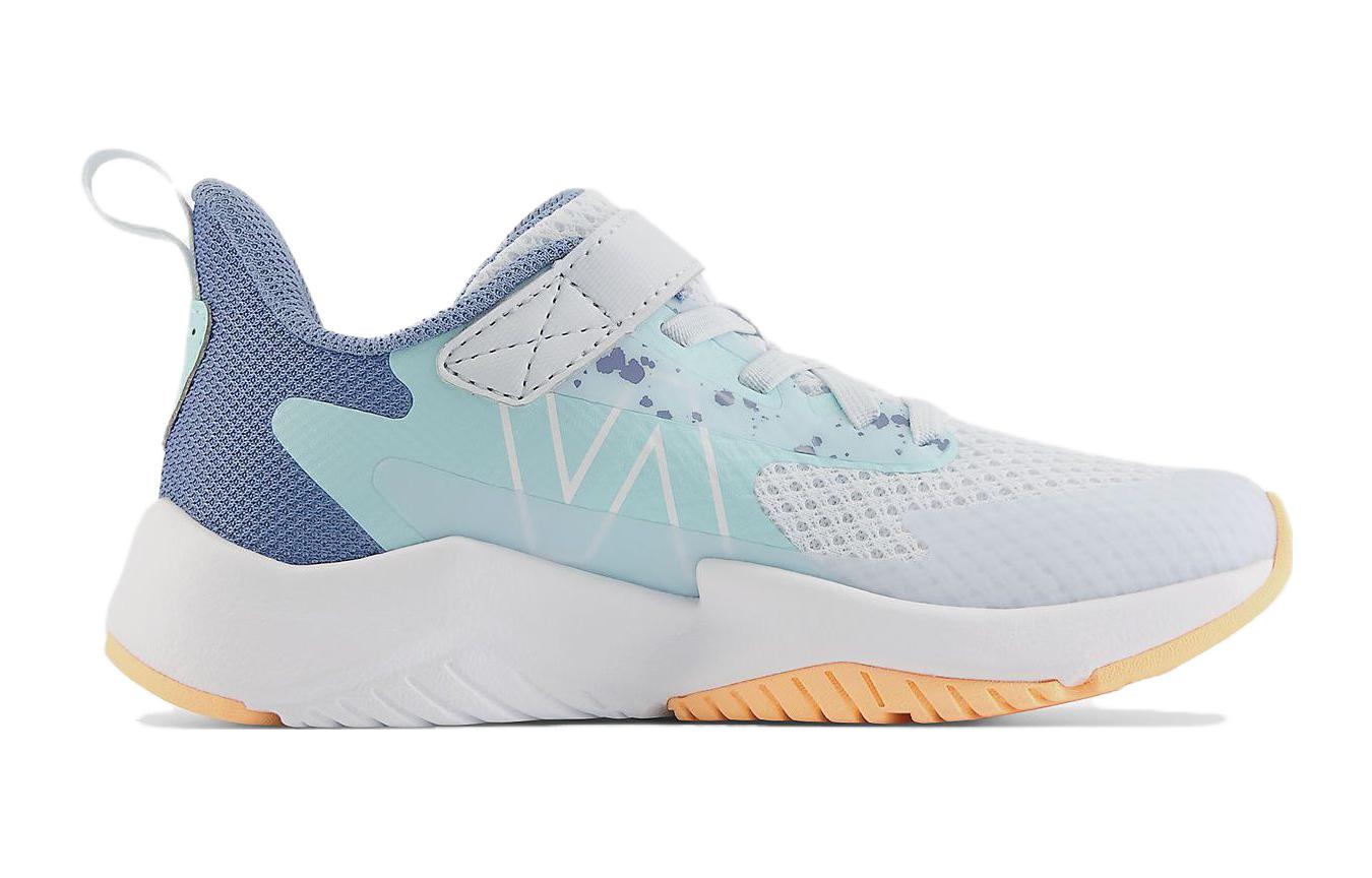 (GS) New Balance Rave Run V2 Bungee Lace Top Strap 'Ice Blue Solar Flare' YTRAVIB2