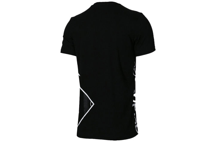 adidas neo Basketball Printing Round Neck Pullover Short Sleeve Black DM2179