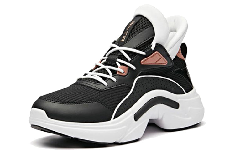 (WMNS) ANTA Life Series Sneakers 'Black White Gold' 12938830-1