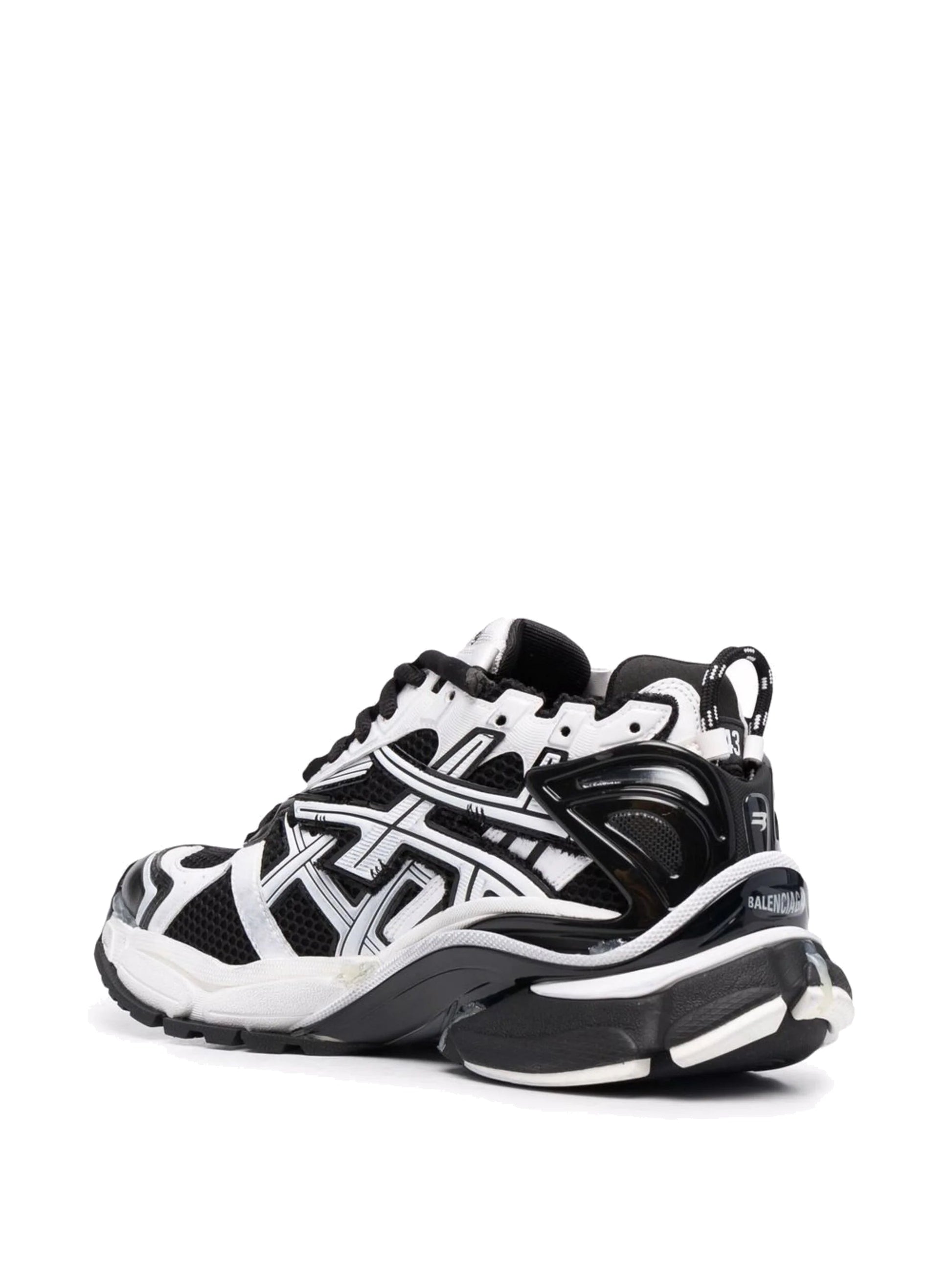 Balenciaga Runner High Top Sneakers 'Bicolor Black and White' 695764W3RH29010