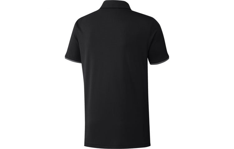 adidas Stripe Printing Short Sleeve polo Black GM0321
