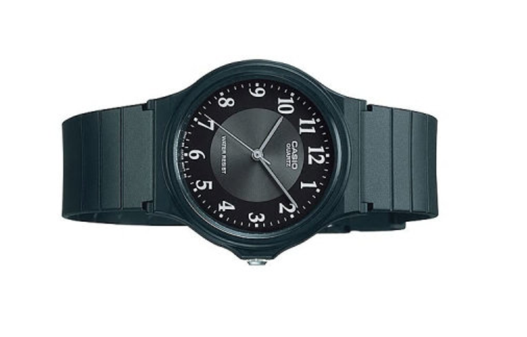 CASIO Quartz Waterproof Black Dial Mens Black Analog MQ-24-1B3