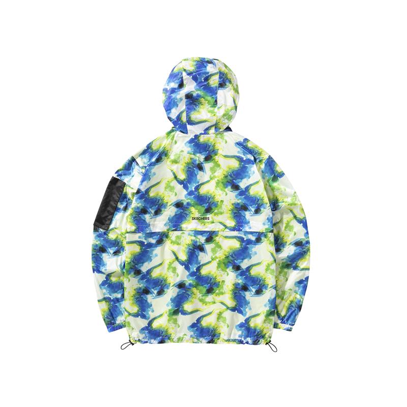 Skechers Casual Woven Camo Jacket 'Green Blue White' L121M011