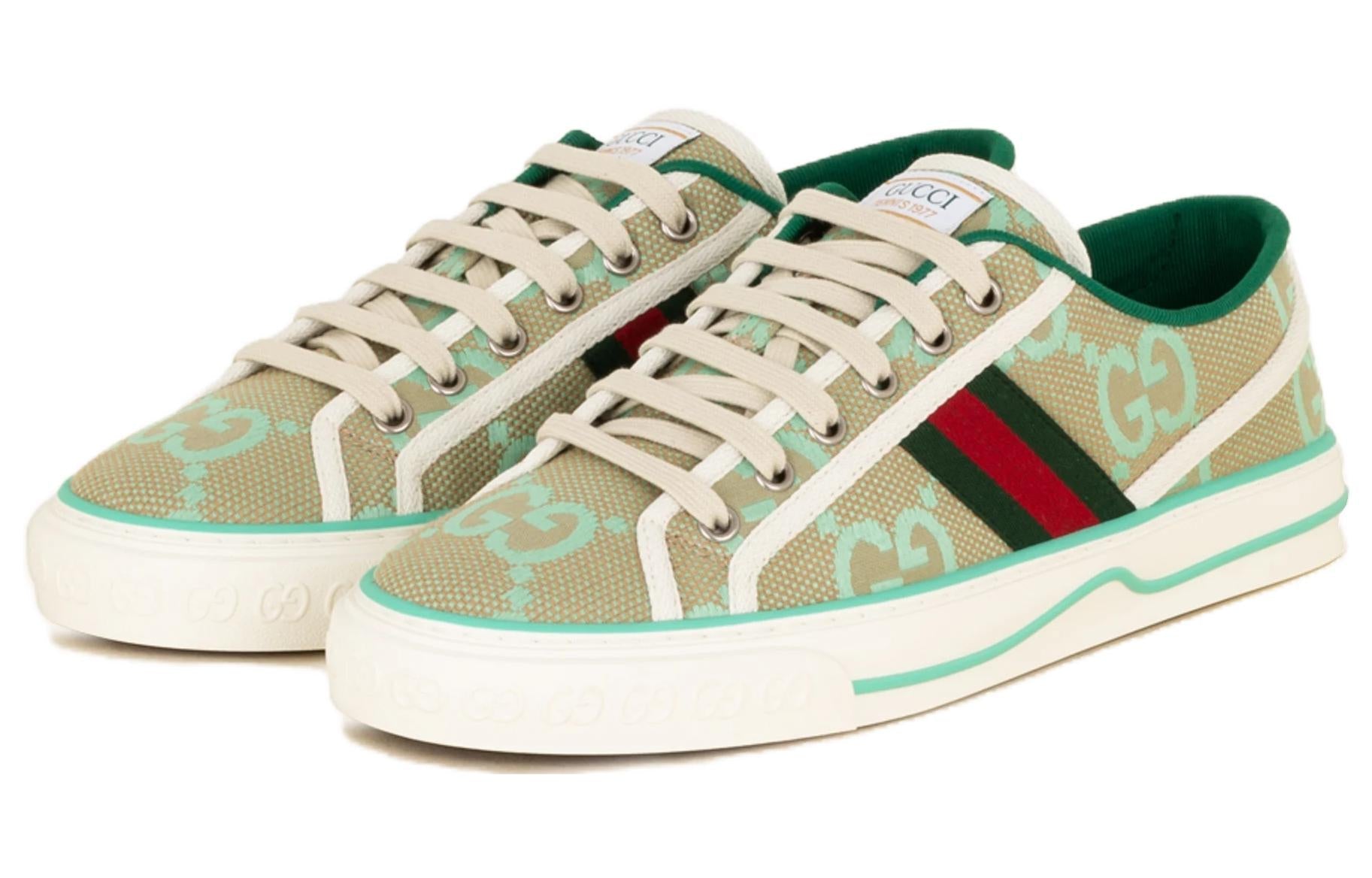 (WMNS) Gucci Tennis 1977 Shoes 'Interlocking G - Green' 725879-UKO70-8864