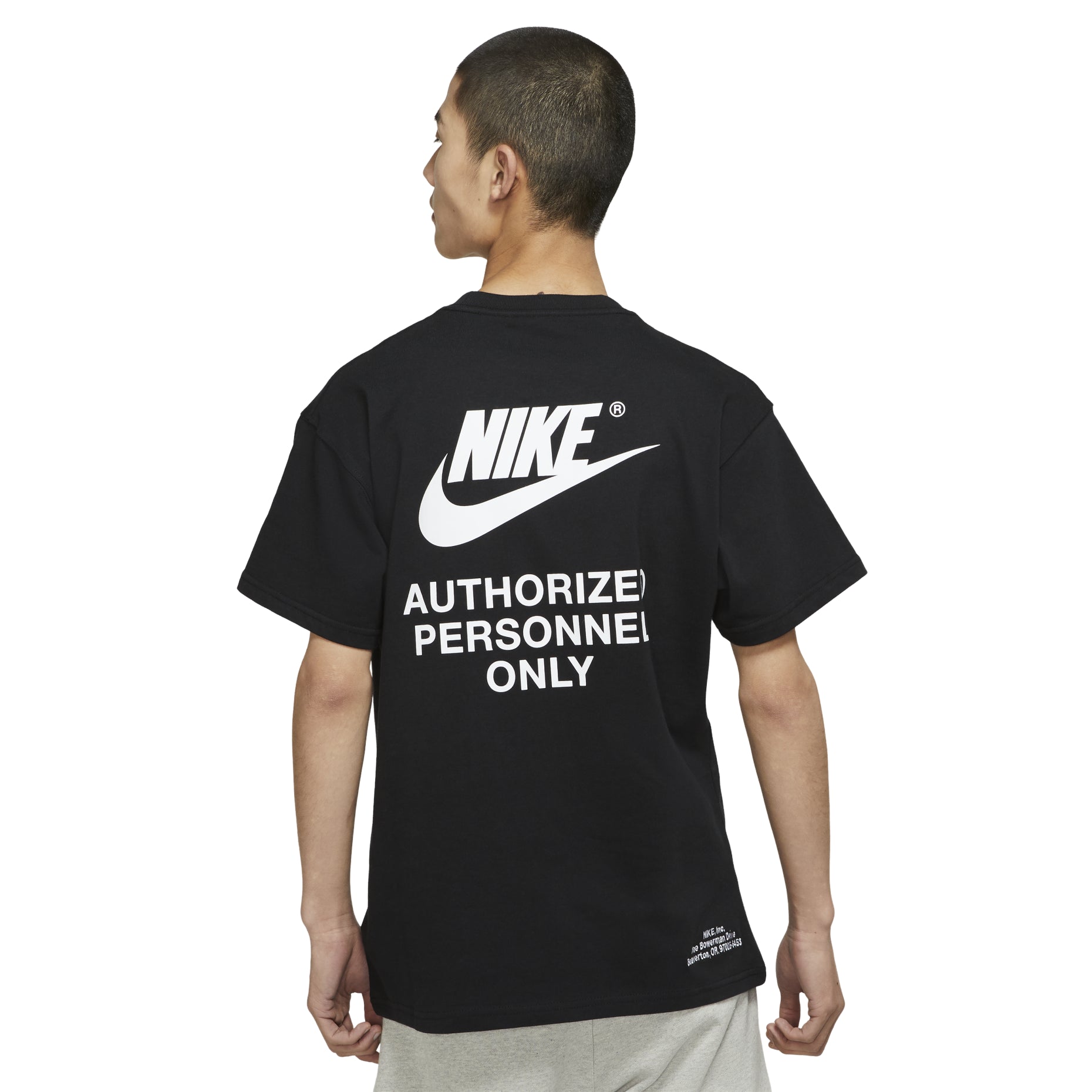 Nike Alphabet Logo Printing Round Neck Short Sleeve Black DM6428-010