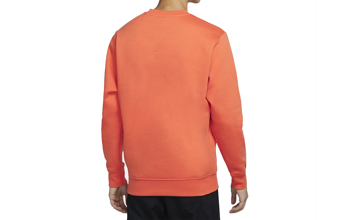 Nike Sportswear Club Sports Round Neck Fleece Solid Color Red BV2663-837