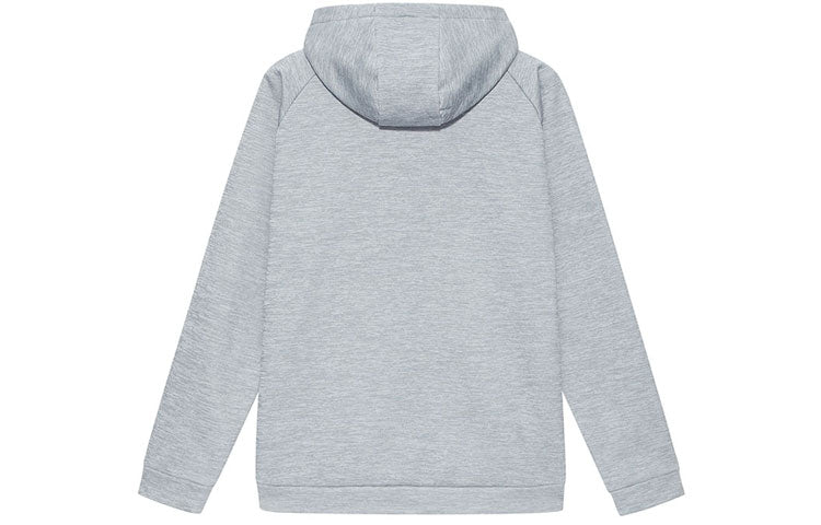 New Balance Logo Printing Sports Fleece Lined Hooded Jacket Gray AMJ13020-AG