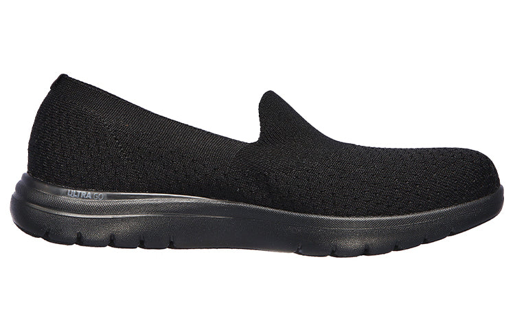 (WMNS) Skechers On-The-Go Flex Slip-on Shoes Black 136401-BBK