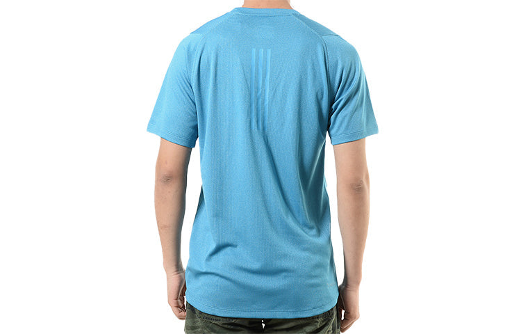 adidas Logo Training Sports Short Sleeve Blue DX0794
