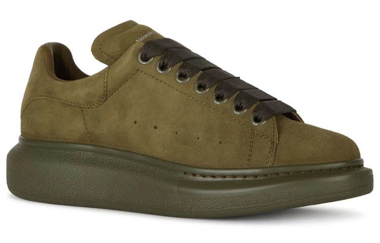 (WMNS) Alexander McQueen Oversized Sneakers 'Green Suede' 590779WHV673249