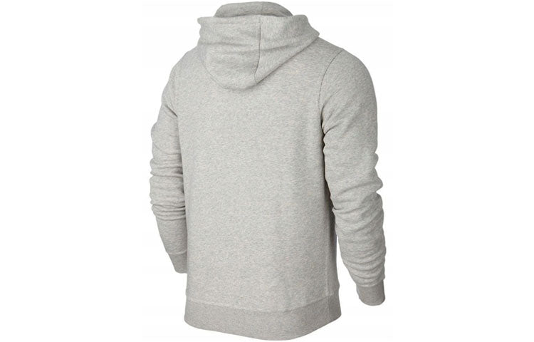 Men's Nike Casual Sports Hooded Pullover Long Sleeves Gray 826433-063