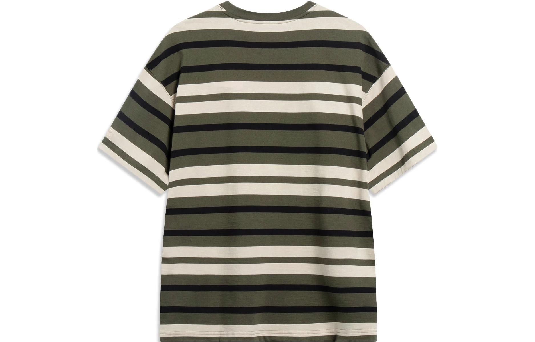 Li-Ning Counterflow Striped T-shirt 'Olive Beige' AHST603-6