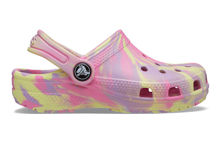 (GS) Crocs Classic Marbled Clogs 'Pink Yellow' 207002-6SO