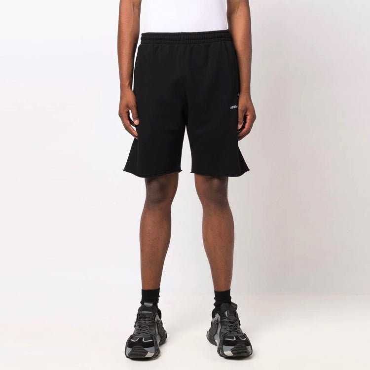 Off-White FW21 Logo Sports Shorts Version Black OMCI006F21FLE0071084