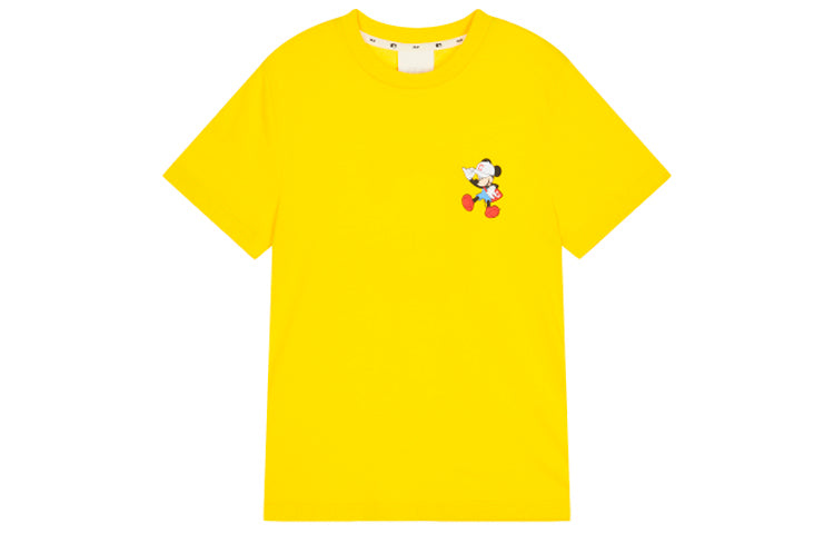 MLB  Disney Mickey Crossover Cleveland Guardians Basic Printing Short Sleeve Unisex Yellow 31TSK2031-45Y