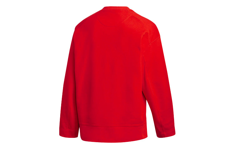 Men's Y-3 Outdoor Sports Round Neck Loose Long Sleeves Red FN3368