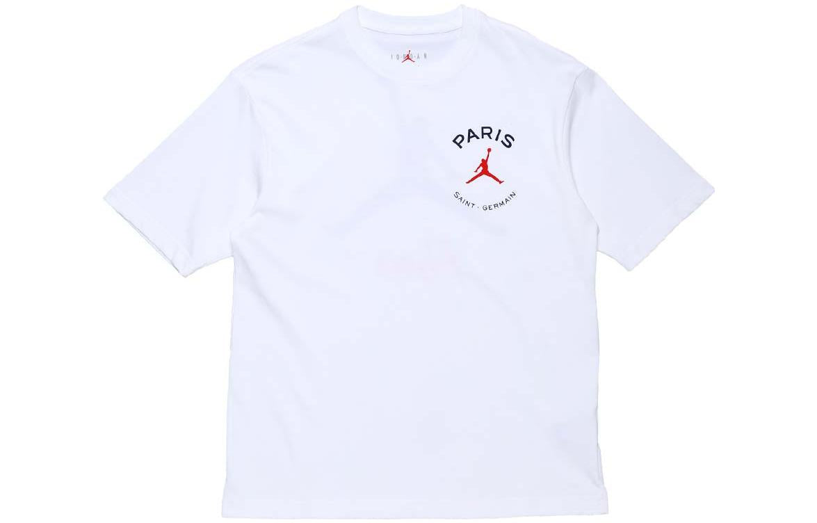 Air Jordan Round Neck Short Sleeve T-Shirt Men's White DJ0402-100