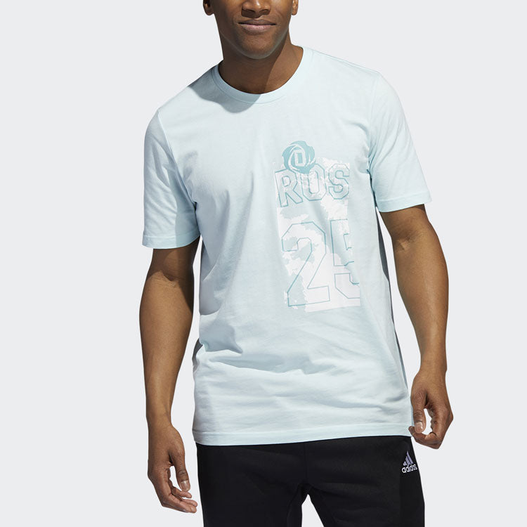 Men's adidas x Ross Crossover Basketball Sports Short Sleeve Mint Green T-Shirt GU2711