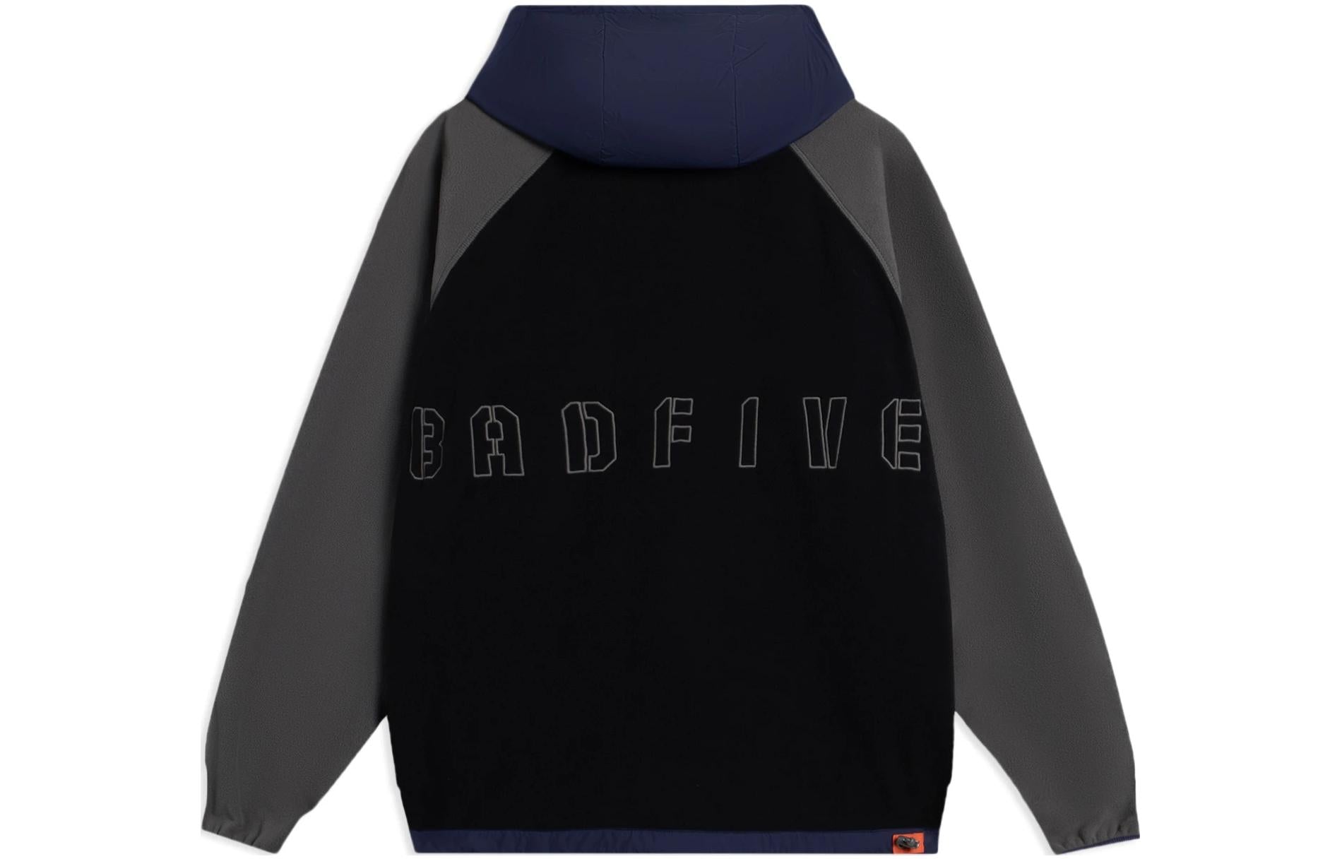 Li-Ning BadFive Logo Color Block Hooded Jacket 'Black Grey' AFDSA77-1