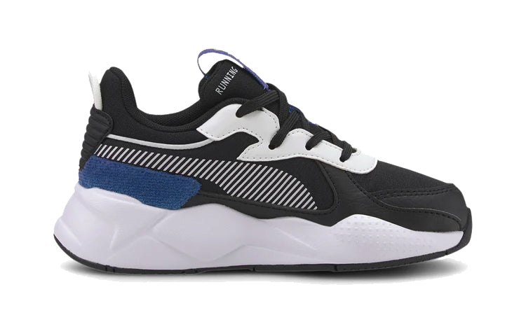 (PS) PUMA Rs-x Collegiate Low Running Shoes Black/White/Blue 371627-01