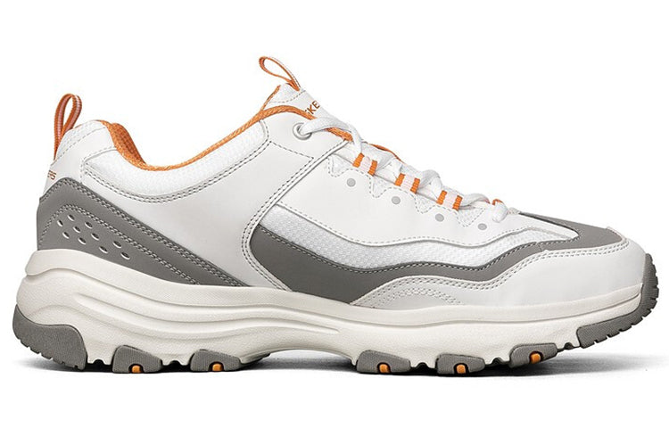 Skechers D'Lites I-Conik Low-Top Running Shoes White/Orange/Grey 8790091-WMLT
