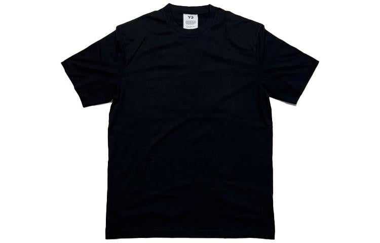 Men's Y-3 SS21 Rear Logo Stripe Short Sleeve Black T-Shirt H16334