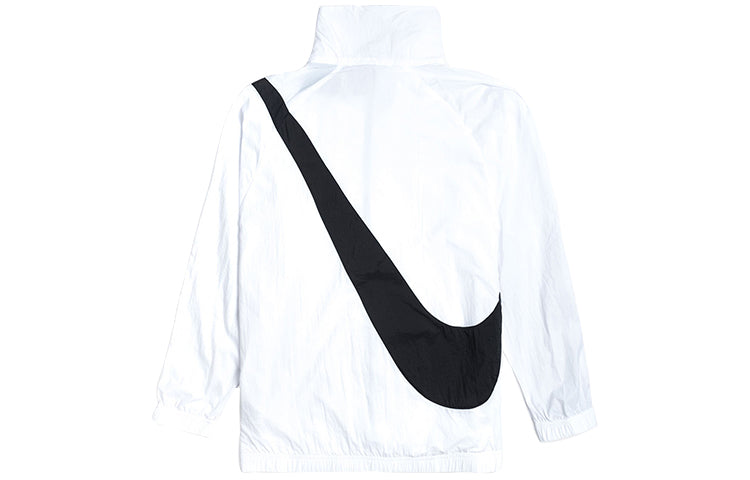 Nike Sportswear Woven Swoosh Jacket Large Logo Sports US Edition White BV3685-100