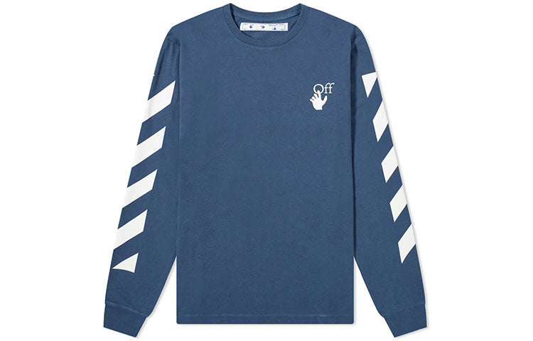 Off-White Arrow Printing Long Sleeves Blue OMAB001F20FAB0084901
